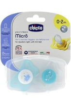 CHICCO | Silicone Soother Physio Micro Blue 0-2M - 2PCS | 75121210000