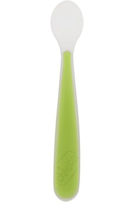 CHICCO | Soft Silicone Spoon 6M+ - Green | 6828510000