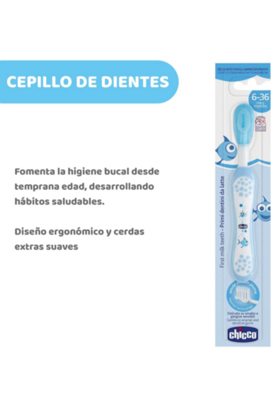 CHICCO | Toothbrush 6-36 Months - Light Blue | 6958200000