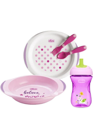 CHICCO | Weaning Set 12M+ - Pink- Girl | 16201100000