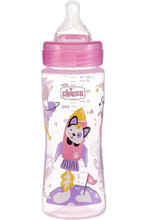 CHICCO | Well Being Colored Bottle For Girls 330ML - Fast Flow - Silicone | 28637100000