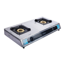 CLIKON | Double Burner Stainless Steel Gas Stove | CK2141