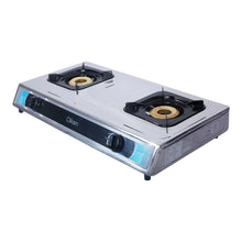 CLIKON | Double Burner Stainless Steel Gas Stove | CK2141