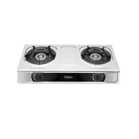 CLIKON | 2 Burner Stainless Steel Gas Stove | CK2144