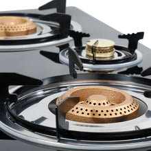 CLIKON | Triple Burner Glass Top Gas Stove | CK4279
