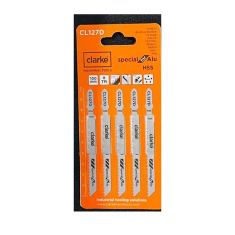 CLARKE | HSS Jigsaw Blade Special for Aluminum 5Pcs | CL127D