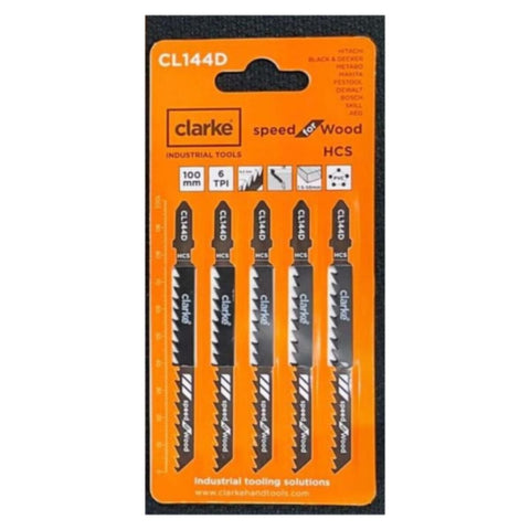 CLARKE | HCS Jigsaw Blade Speed for Wood  5Pcs | CL144D
