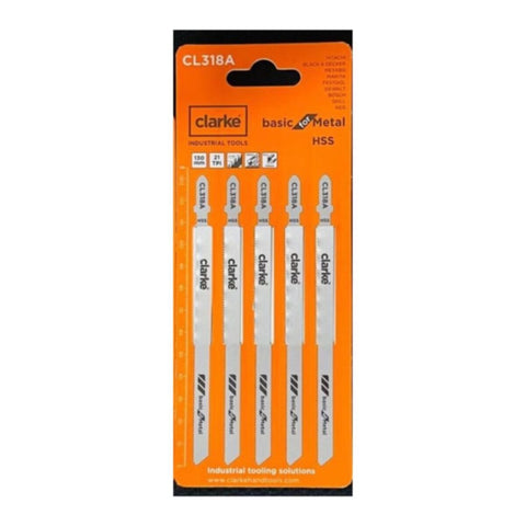 CLARKE | HSS Jigsaw Blade Basic for Metal Long 5Pcs | CL318A