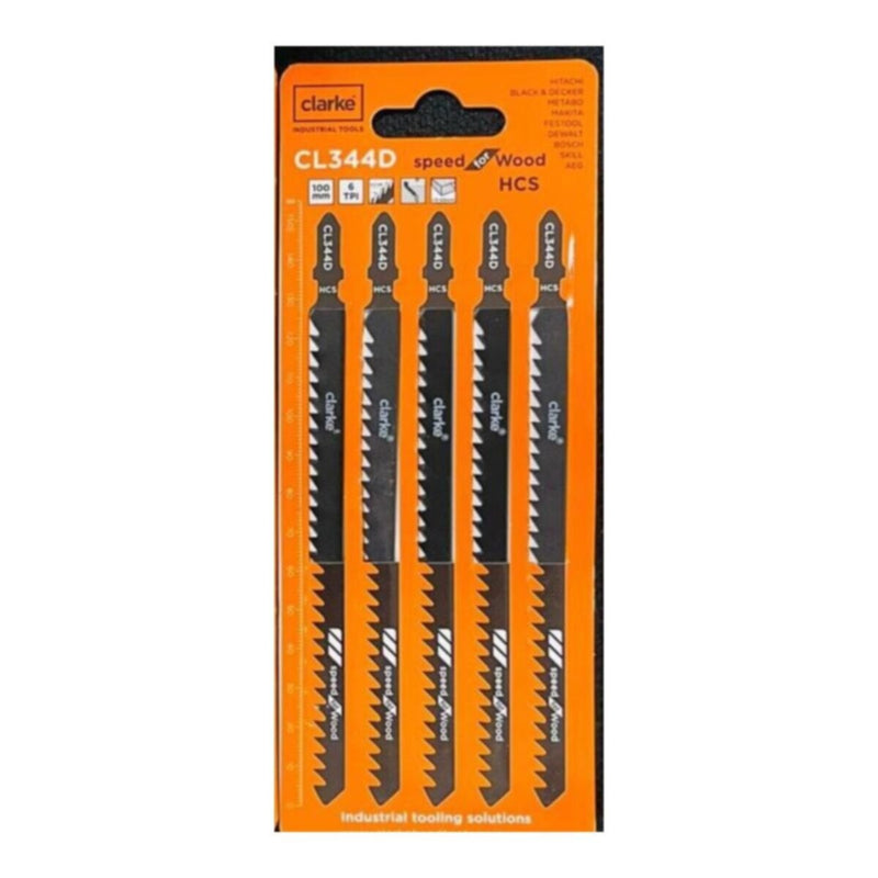 CLARKE | HCS Jigsaw Blade Speed for Wood 5Pcs | CL344D