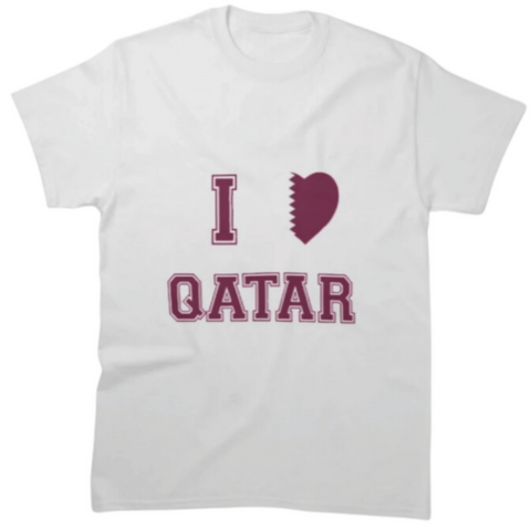 Qatar National Day I Love Qatar Classic T-Shirt White