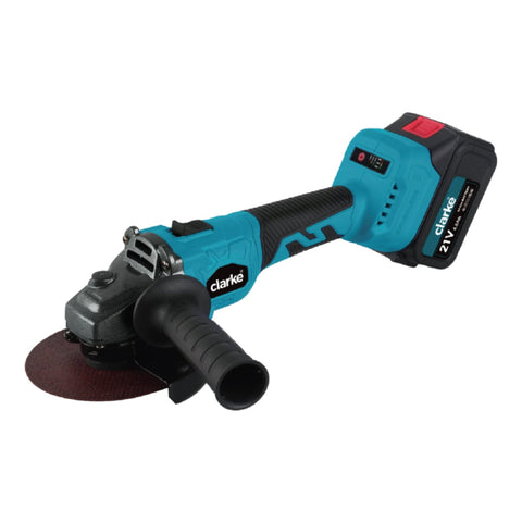 CLARKE | 4.5â€³ Cordless Angle Grinder 21V 4AMP Battery | CLCAG115