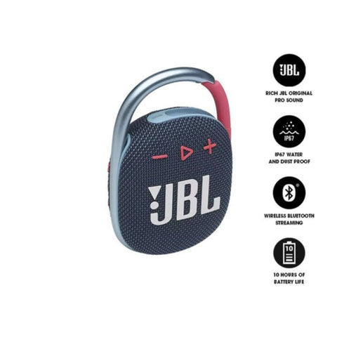 JBL | CLIP 4 Ultra-Portable Waterproof Bluetooth Speaker - Blue and Pink