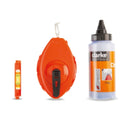 CLARKE | Chalk Reel Combination Set 30 Mtr 115Grm Blue Chalk with Retractable Self Locking Handle