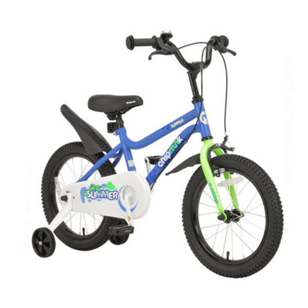 CHIPMUNK | 14" Kids Bicycle with Dual Handbrake, Training Wheels, Kickstand, Bell & Tool Kit  | CM14-1B