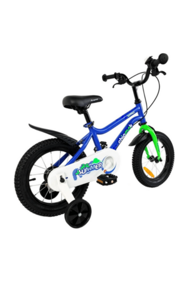 CHIPMUNK | 14" Kids Bicycle with Dual Handbrake, Training Wheels, Kickstand, Bell & Tool Kit  | CM14-1B