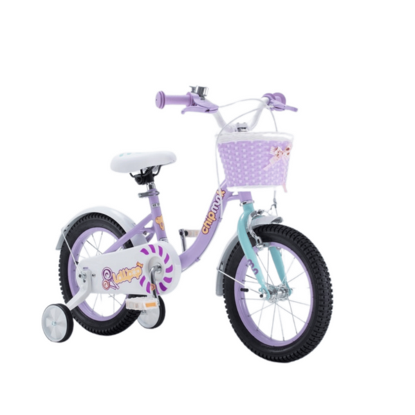 CHIPMUNK | Kids Bicycle with Basket 14" Purple Age 3Yrs | CM14-2PK