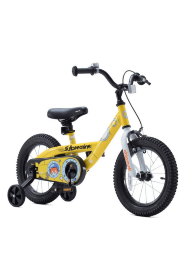 CHIPMUNK | Submarine 14" Children Bicycle Training Wheels Kickstand Yellow | CM14-4Y