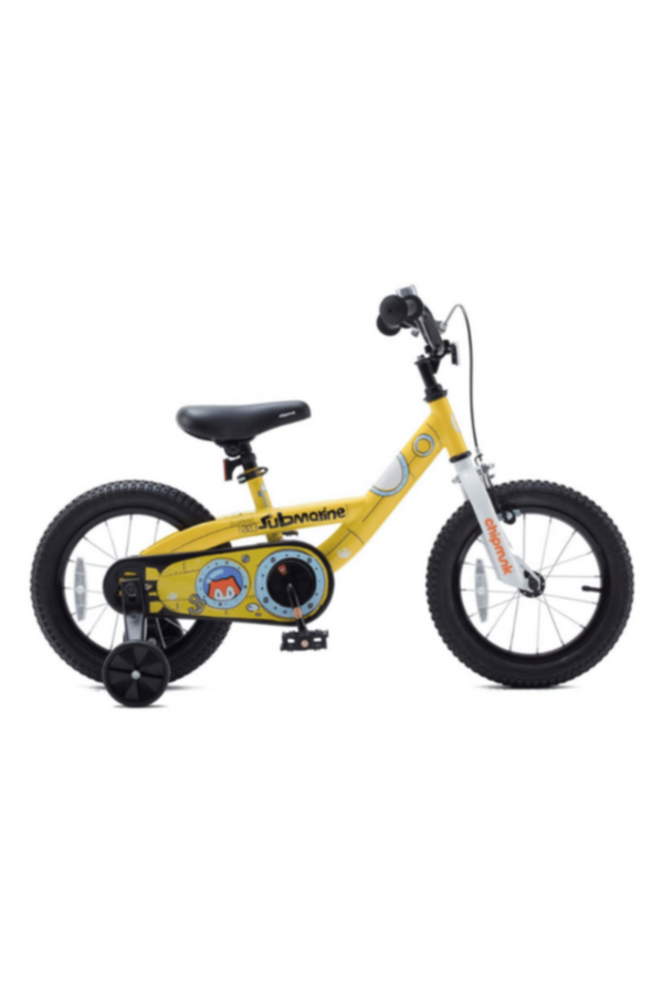 CHIPMUNK | Submarine 14" Children Bicycle Training Wheels Kickstand Yellow | CM14-4Y