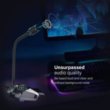 VERTUX | High Sensitivity Omni-Directional USB Gaming Microphone With Volume Control, Mute Button & 3.5MM Jack | CONDOR