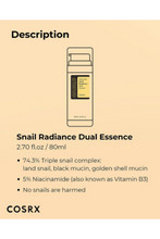 COSRX | Advanced Snail Radiance Dual Essence 80ml