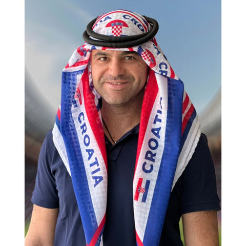 Croatia | Football fan head gear Arabic Style - Ghutra and Egal setÂ |Â OneÂ size