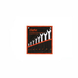 CLARKE | 8pcs Combination Spanner Set 6mm to 22mm Chrome Finish Body with Pouch | CSS6-22C