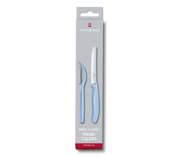 VICTORINOX | Swiss Classic Trend Colors Universal Knife Set 2 Light Blue | 6.7116.21L22