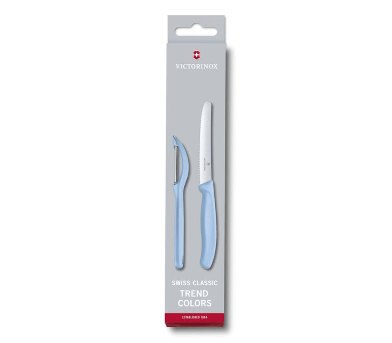 VICTORINOX | Swiss Classic Trend Colors Universal Knife Set 2 Light Blue | 6.7116.21L22