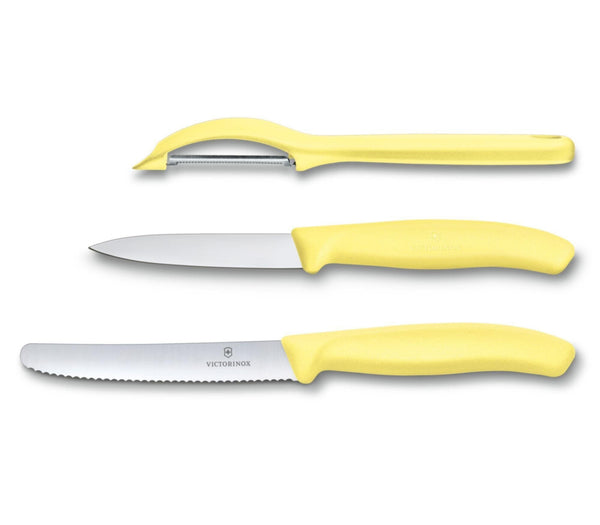VICTORINOX | Swiss Classic Trend Colors Paring Knife Set 3 Pieces Light Orange | 6.7116.31L82
