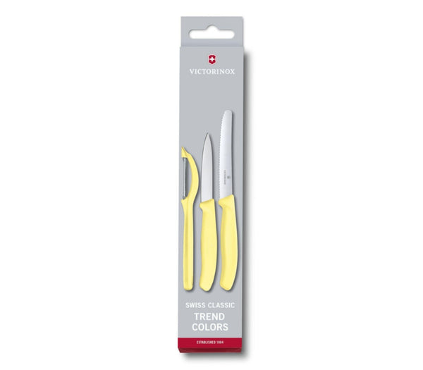 VICTORINOX | Swiss Classic Trend Colors Paring Knife Set 3 Pieces Light Orange | 6.7116.31L82
