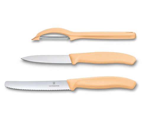 VICTORINOX | Swiss Classic Trend Colors Paring Knife Set 3 Pieces Light Orange | 6.7116.31L92