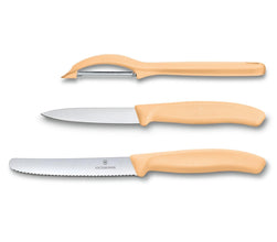 VICTORINOX | Swiss Classic Trend Colors Paring Knife Set 3 Pieces Light Orange | 6.7116.31L92