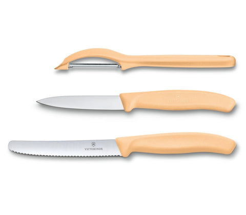 VICTORINOX | Swiss Classic Trend Colors Paring Knife Set 3 Pieces Light Orange | 6.7116.31L92