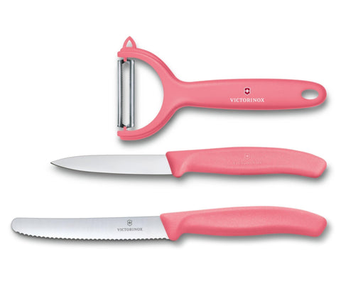 VICTORINOX | Swiss Classic Trend Colors Paring Knife Set 3 Pieces Light Red | 6.7116.33L12