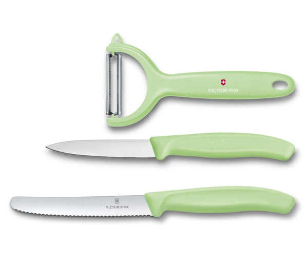 VICTORINOX | Swiss Classic Trend Colors Paring Knife Set 3 Pieces Light Green | 6.7116.33L42