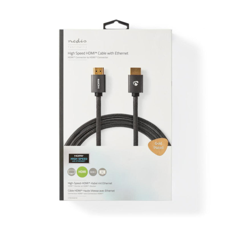 NEDIS | High Speed HDMI Cable with Ethernet 4K@60Hz - 18 Gbps 0.5mtr | CVTB34000GY05