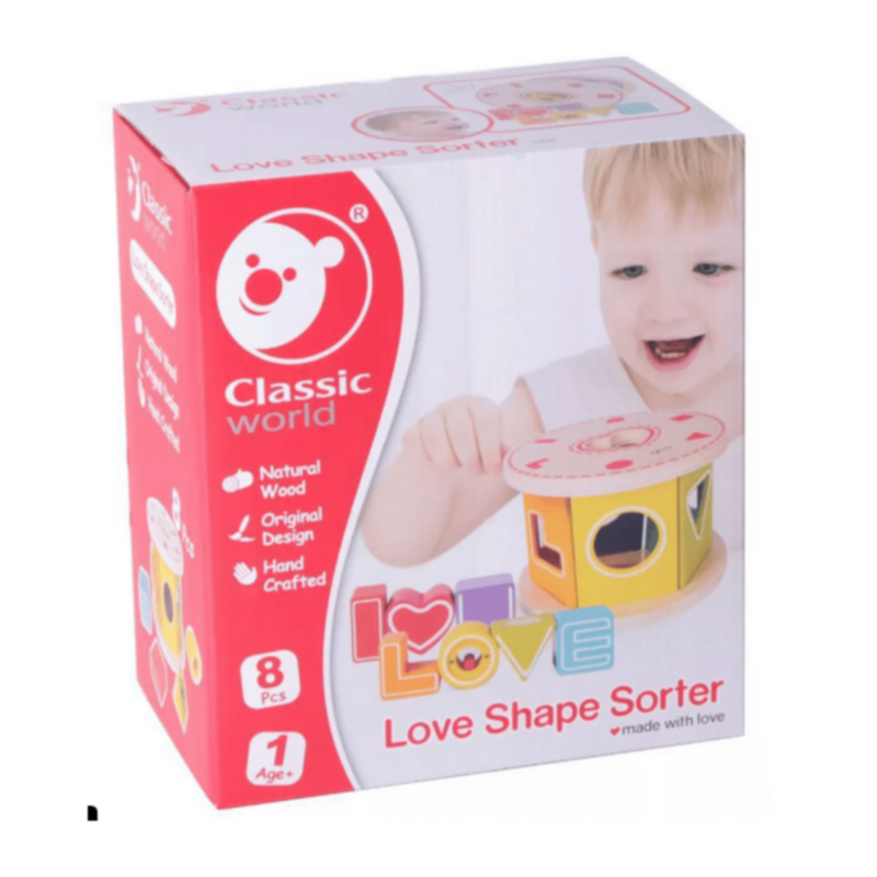 CLASSIC WORLD | Love Shape Sorter Toy | CWD5008
