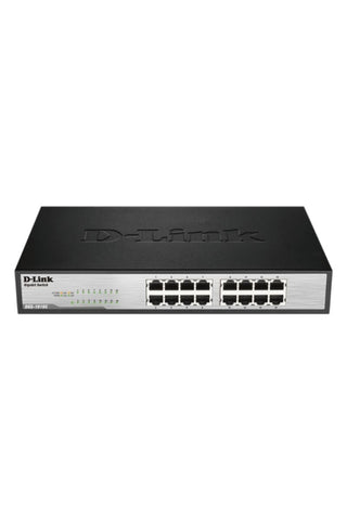 D-LINK | 16-Port 10/100/1000 Base-T Unmanaged Gigabit Switch UK Plug (Rackmountable) | DGS-1016C