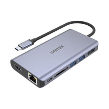 UNITEK |  USB3.1 Type-C Hub with MST (2*USB3.0 + HDMI + DP + RJ45 + Card Reader + PD 100W) | D1056A