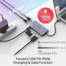UNITEK |  USB3.1 Type-C Hub with MST (2*USB3.0 + HDMI + DP + RJ45 + Card Reader + PD 100W) | D1056A