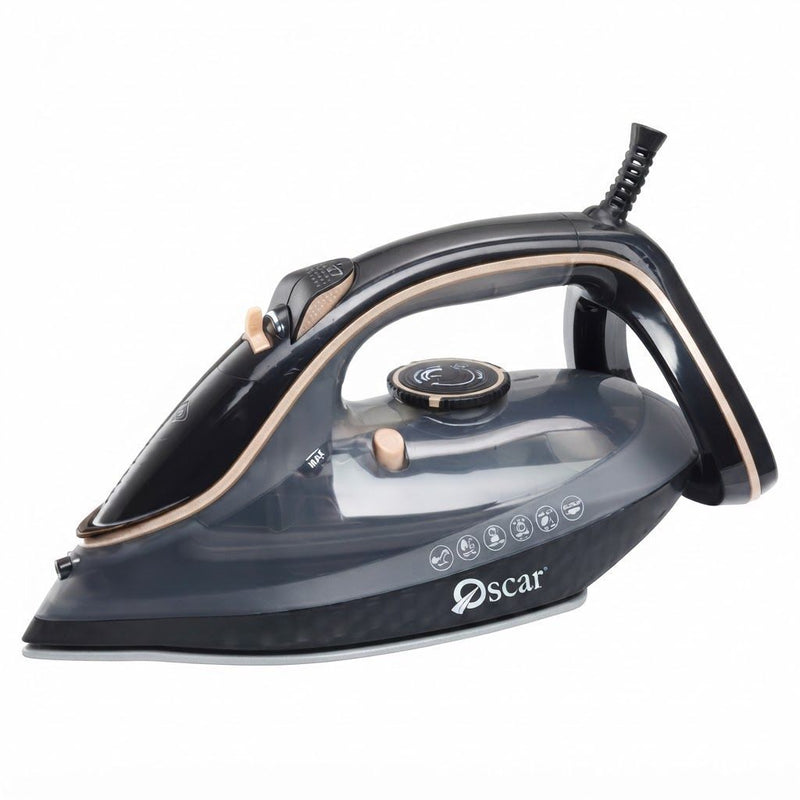 OSCAR | Ceramic Soleplate Steam Iron 2400W BS Plug Golden Black | OSI801