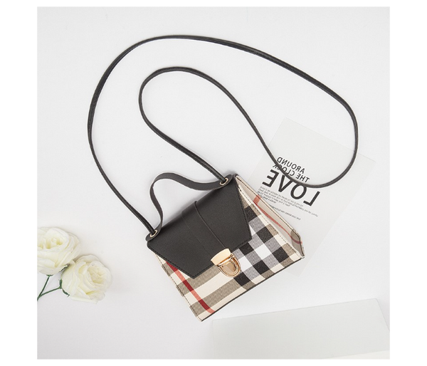 FN-Mini Small and Square Trendy Custom Logo Shoulder Handbags for Women - Black | JPK3306