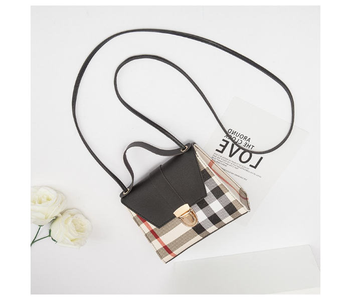 FN-Mini Small and Square Trendy Custom Logo Shoulder Handbags for Women - Black | JPK3306