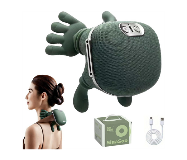 Hand Shoulder and Neck Massager, 2025 Upgrade Massage Master for Shoulder, Electric Shiatsu Back & Neck Massager with Heat Speed Adjustment, for Pain Relief Deep Tissue (Green) | JPO4324