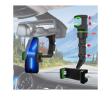 Generic 360 Rotatable Multifunctional Rear View Mirror Car Phone Holder Mount - Green | JPK7586