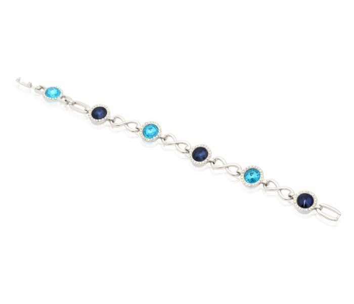 Kavani Ruby Circle Chimes Crystal Rhodium Bracelet 33062 Assorted | JPB6854