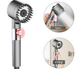 Turbo 3 Spray Mode Detachable Spray Gun Mode with Pause Switch for Dry Hair and Skin high pressure shower heads  | JPN8586