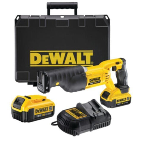 DEWALT | Reciprocating Saw 2 Battery 4.0 Ah + Charger + Kit Box 18V | DCS380M2-GB