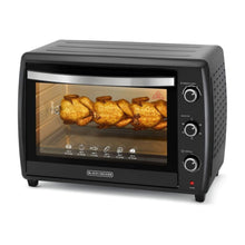 BLACK + DECKER | Double Glass Multifunction Toaster Oven with Rotisserie Black 70Ltr | TRO70RDG-B5