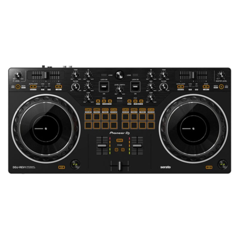 PIONEER | Scratch-Style 2-Channel DJ Controller for Serato DJ Lite Black | DDJ-REV1
